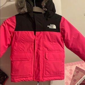 Girls 3T Pink/Black North Face Dry Vent 550 Winter Coat